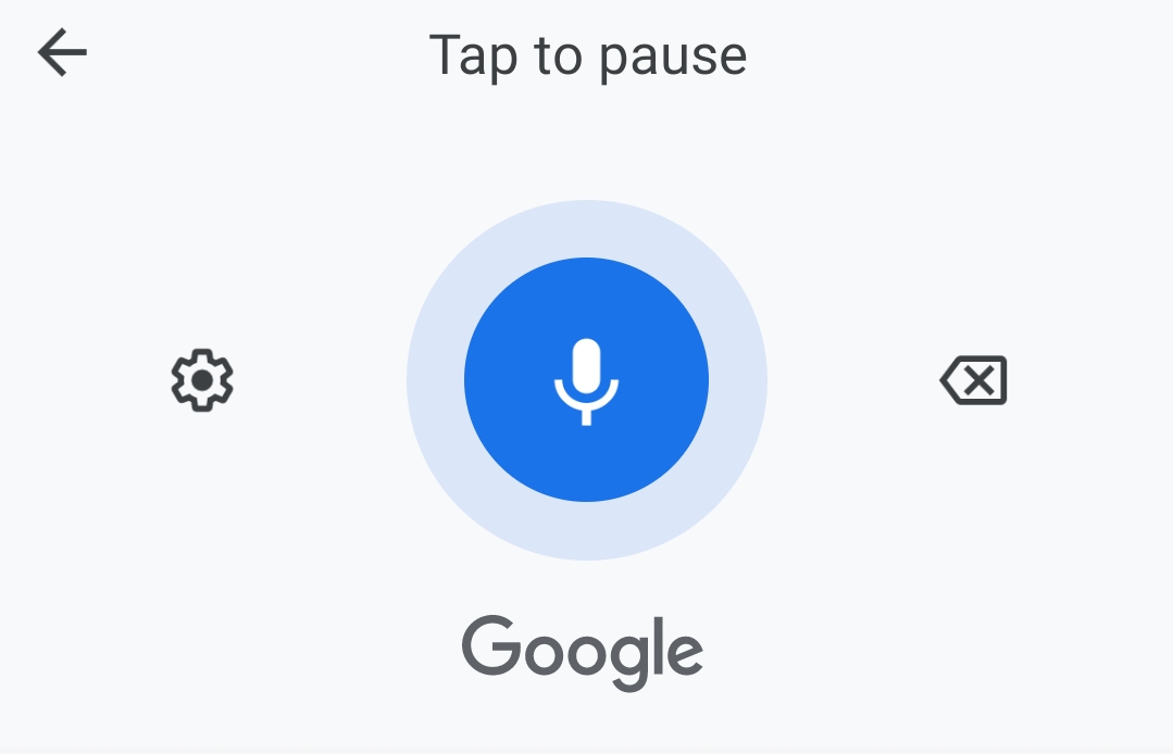 an example of the voice feature, powered by Google